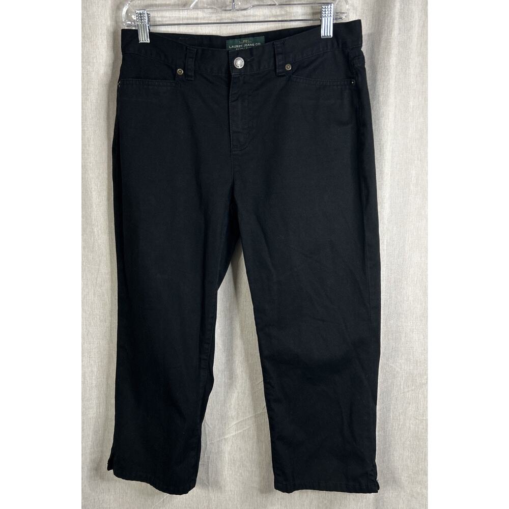 LRL Lauren Jeans Co. Ralph Women’s Capri Jeans Black - Size 6 -Classic Mid-Calf